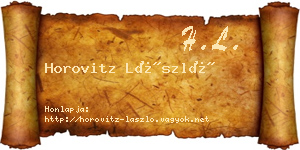 Horovitz László névjegykártya