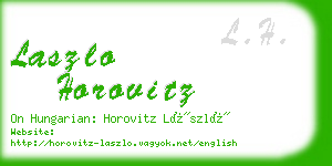 laszlo horovitz business card